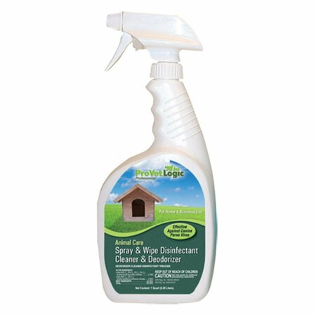 PROVETLOGIC Spray & Wipe Ready-To-Use Cleaner, Disinfectant & Deodorizer, 32 Oz. Spray Bottles, 12PK PR434712
